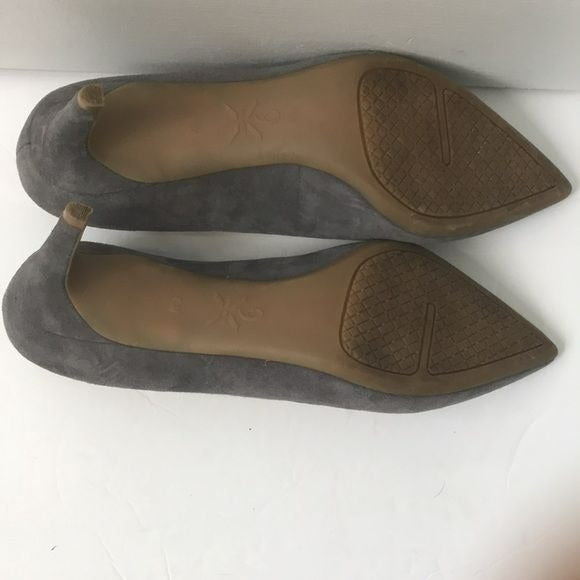 NINE WEST Gray Suede 9 Technology Pointed Toe Heels Size 8.5M