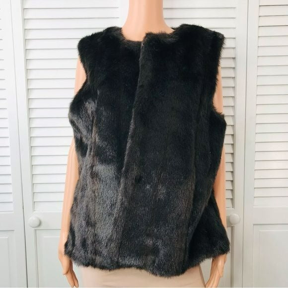 LANE BRYANT Brown Faux Fur Vest Size 14/16