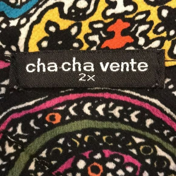 CHA CHA VENTE Multicolor Blouse Size 2X