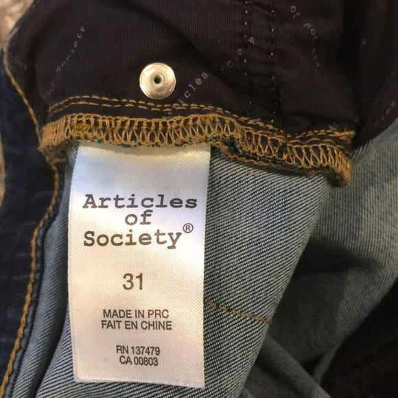 ARTICLES OF SOCIETY Los Angeles Blue Jeans Size 31