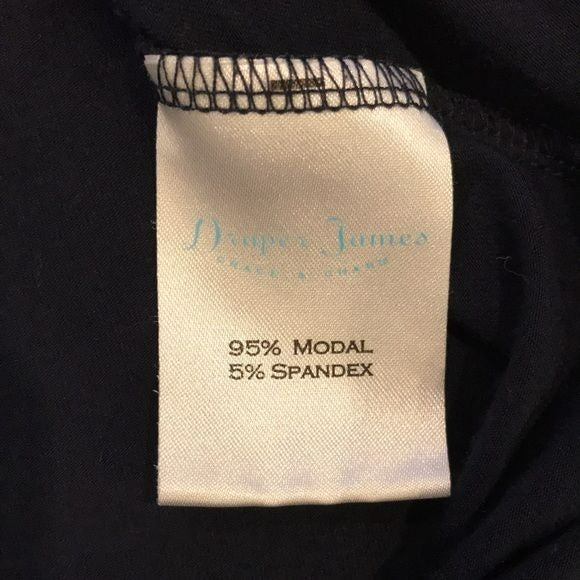 DRAPER JAMES Navy Blue Scoop Neck Short Sleeve Lace Shirt Size XXL