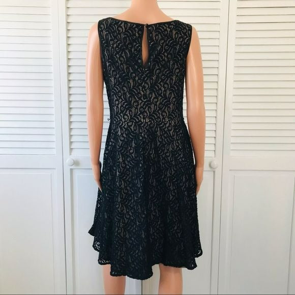 9&CO. Black Lace Sleeveless Dress Size 12