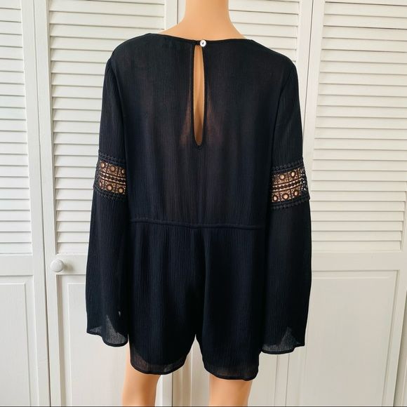 SHOW ME YOUR MUMU Black Sparrow Romper Size M