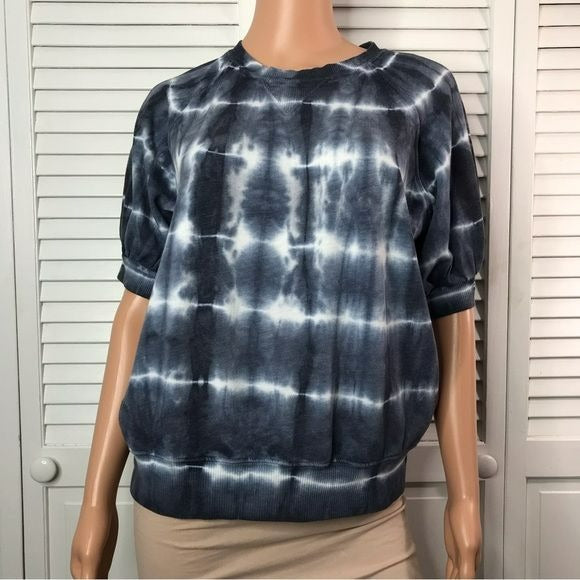 SUNDRY Tie Dye Puff Sleeve Raglan Sweatshirt Size S