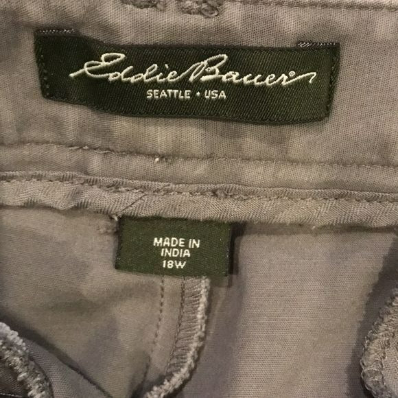 EDDIE BAUER Gray Blakely Fit Pants Size 18W