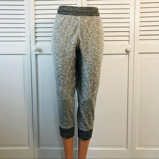 ADIDAS Gray Elastic Waist Cropped Sweatpants Size M (new with tags)