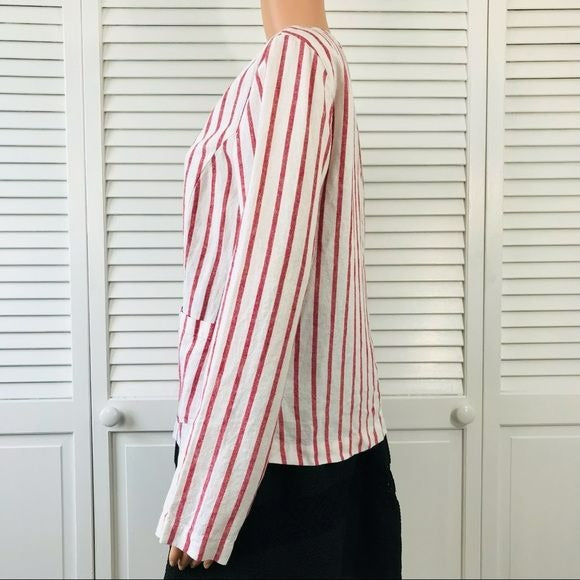 *NEW* SANCTUARY Enzyme Red Stripe Open Front Cardigan Size S