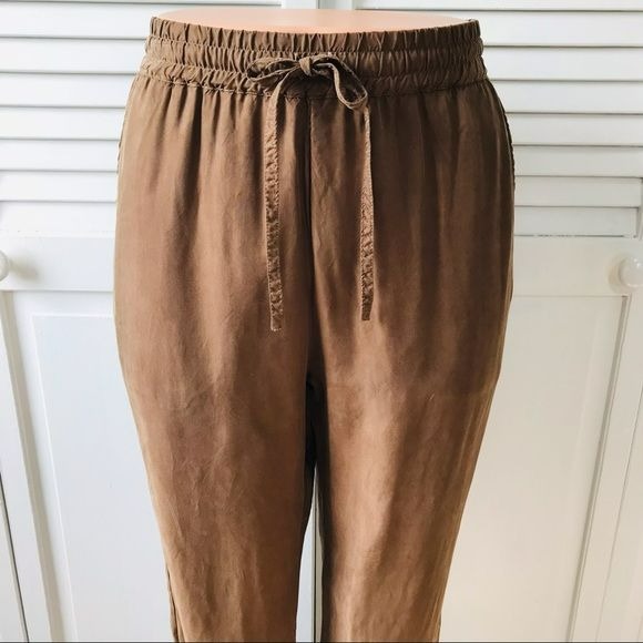 JOHNNY WAS Brown Lightweight Elastic Waist Olga Joggers Size S