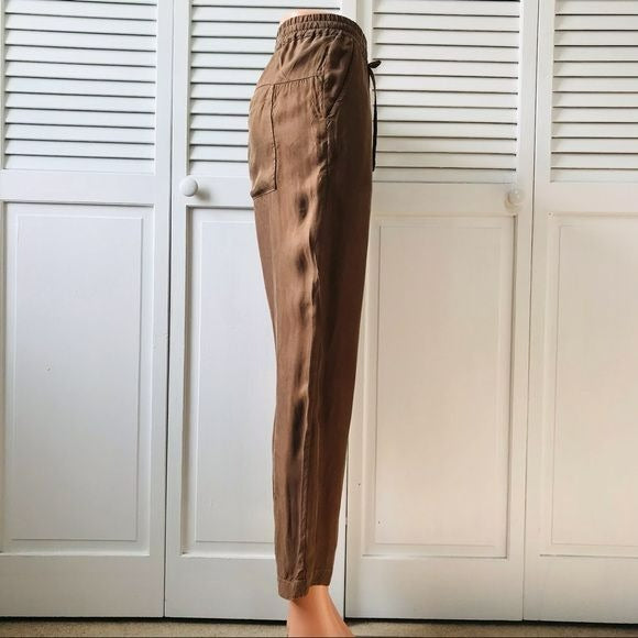 JOHNNY WAS Brown Lightweight Elastic Waist Olga Joggers Size S