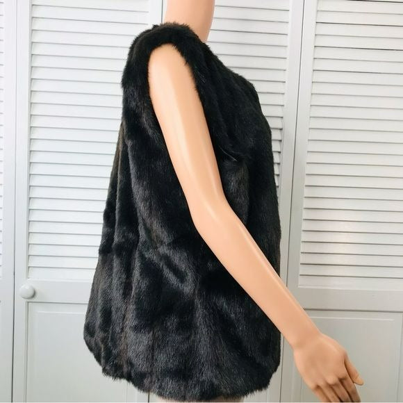 LANE BRYANT Brown Faux Fur Vest Size 14/16