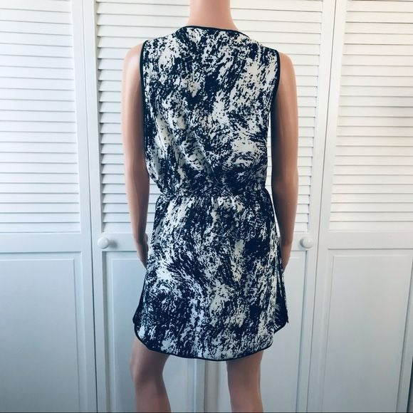 OLIVE + OAK Black White Spatter Sleeveless Dress Size L (new with tags)