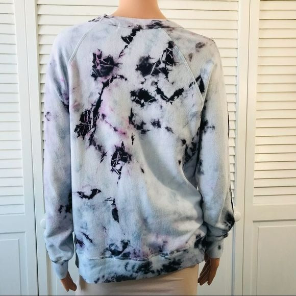 N: PHILANTHROPY White Tie Dye Scoop Neck Sweatshirt Size S