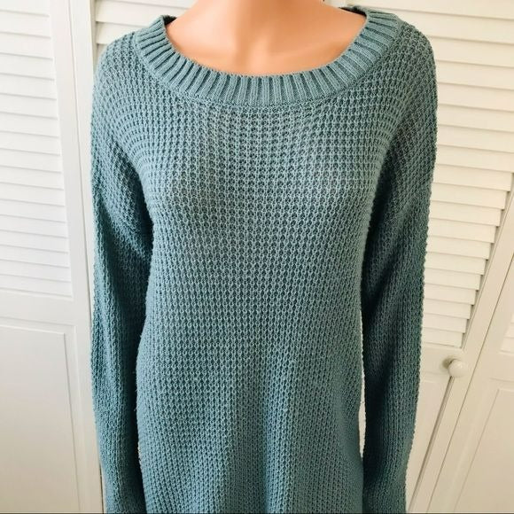 ZENANA PREMIUM Turquoise Knit Sweater Size S