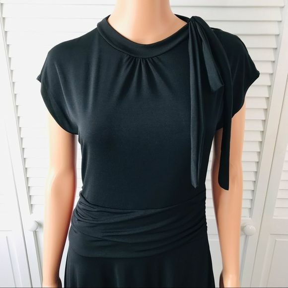 MODCLOTH Black Short Sleeve Dress With Pockets Size L