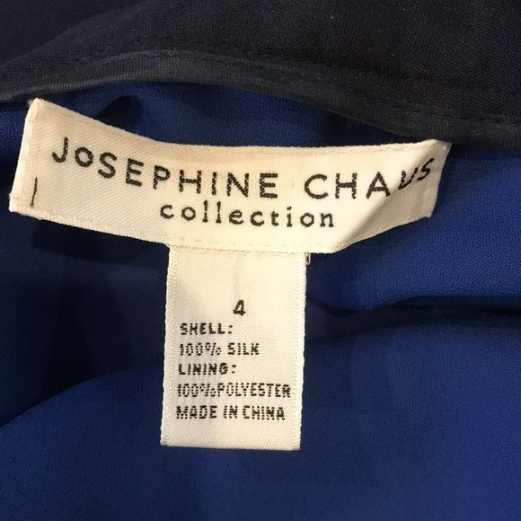 JOSEPHINE CHAUS Collection Navy Blue Silk Maxi Skirt Size 4