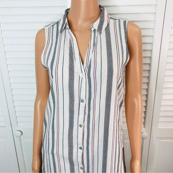 SIGRID OLSON Striped Button Down Tunic Size XS