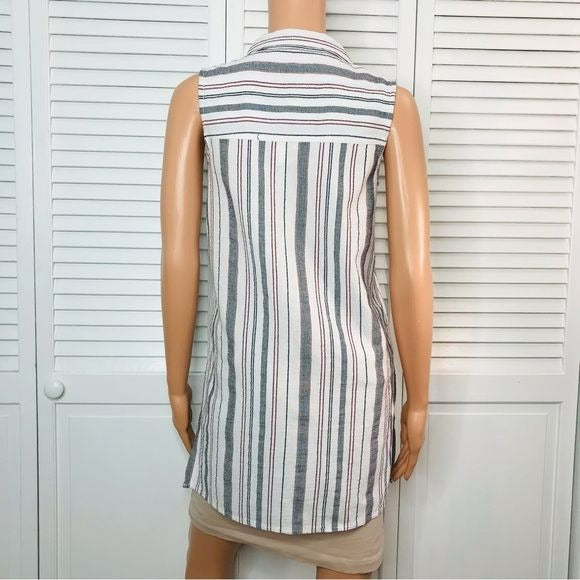 SIGRID OLSON Striped Button Down Tunic Size XS