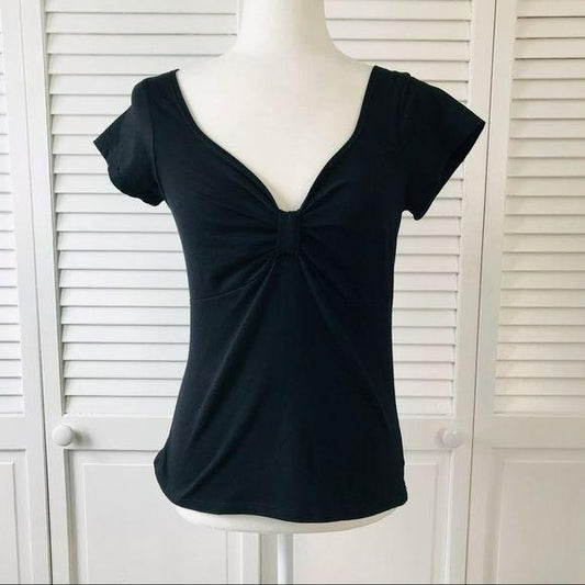 *NEW* EMMA & SAM Black V-Neck Shirt Size M