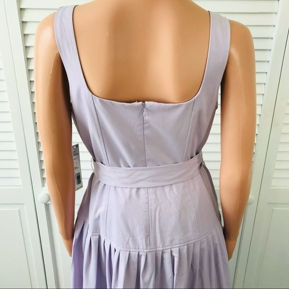 ANTONIO MELANI Amethyst Amanda Twill Sleeveless Pleated Dress Size 8 (new with tags)