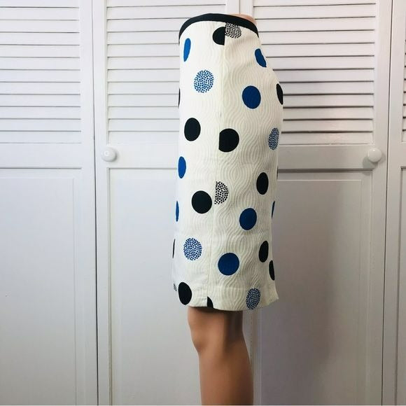 *NEW* TALBOTS White Polka Dot Pencil Skirt Size 2P