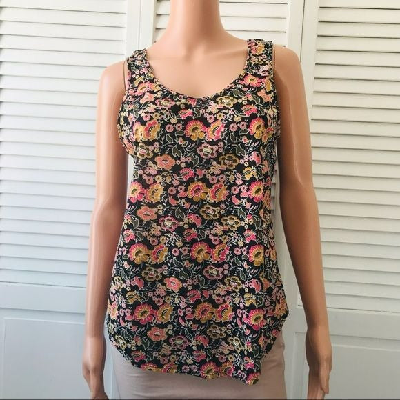 NO BOUNDARIES Black Floral Tank Top