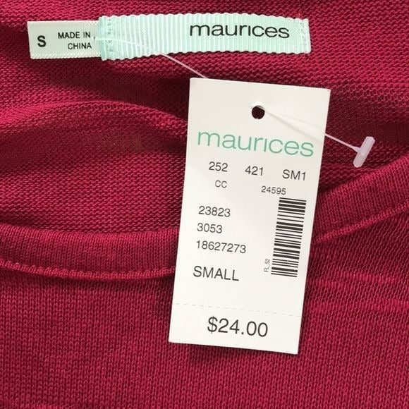 *NEW* MAURICES Scoop Neck Short Sleeve Shirt Size S