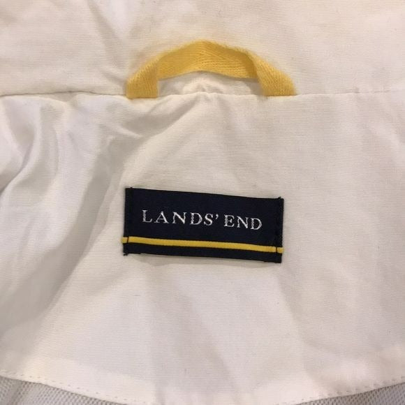 LANDS’ END White Full Zip Hooded Jacket