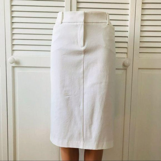 VERONICA BEARD White Deena Patch Skirt Size 12 (New with tags)