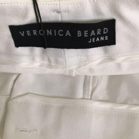 *NEW* VERONICA BEARD White Deena Patch Skirt Size 12