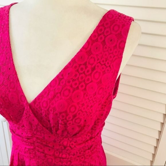 TRINA TURK Pink Desert Mirage Lace Overlay Lace Sleeveless Dress Size 6