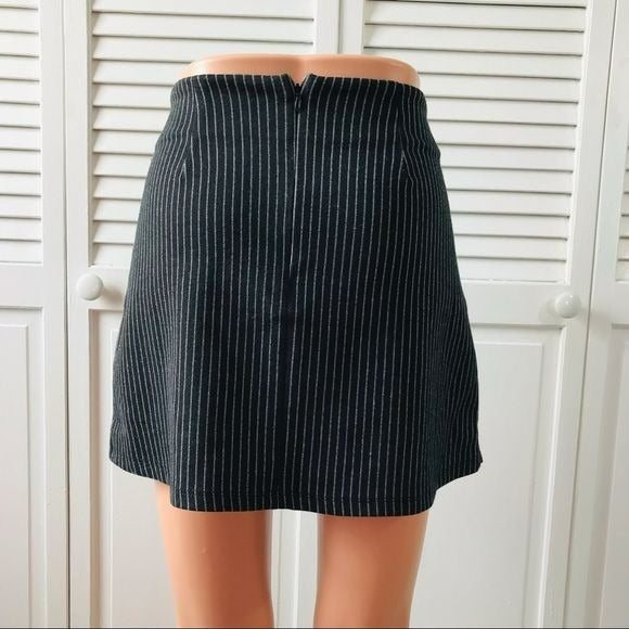 LEITH Black White Stripe Casual Skirt Size M