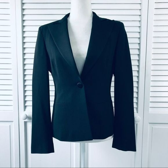 STUDIO MILANO Black Wool Blazer Size 8