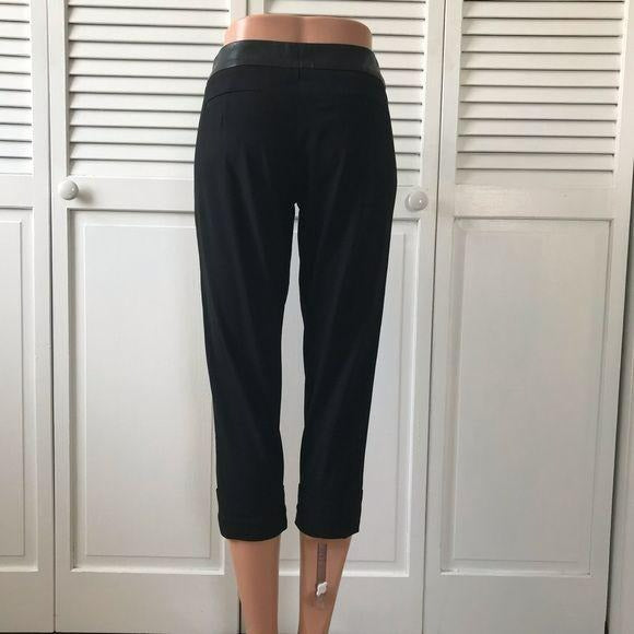 MILLY Wool Blend Black Crop Dress Pants Size 0