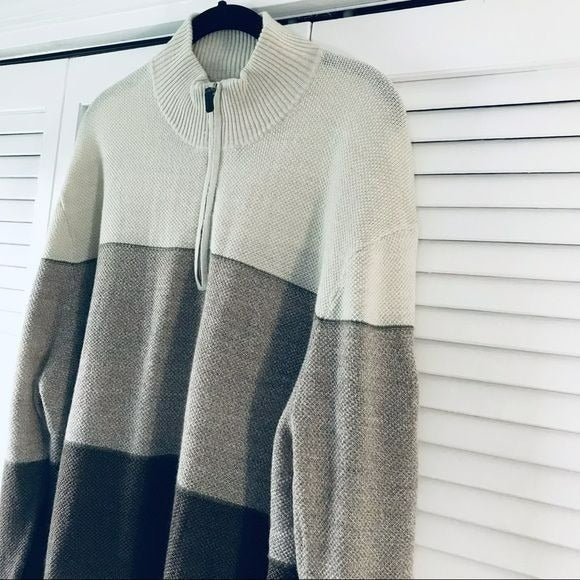 DOCKERS Acrylic Color Block Long Sleeve Sweater Size XXL