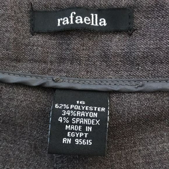 RAFAELLA Dark Gray Pants Size 16