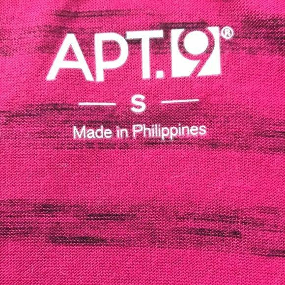 APT. 9 Pink Black Scoop Neck Shirt Size S