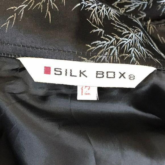 SILK BOX Silk Blend Button Down Jacket Size 12