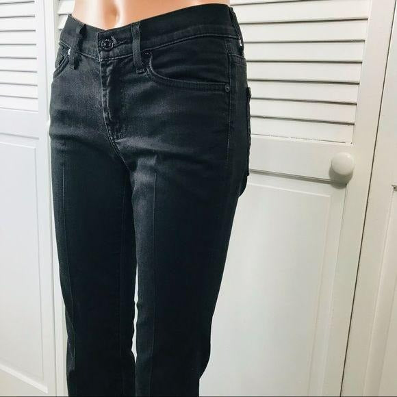7 FOR ALL MANKIND Black Bootcut Jeans Size 25