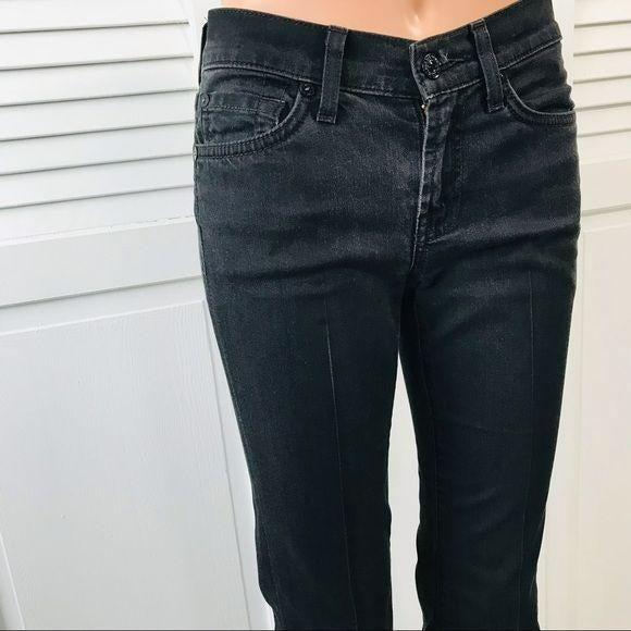 7 FOR ALL MANKIND Black Bootcut Jeans Size 25