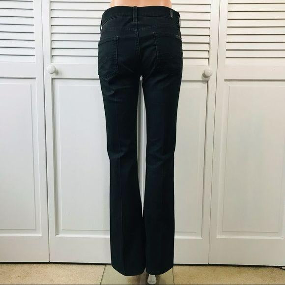 7 FOR ALL MANKIND Black Bootcut Jeans Size 25