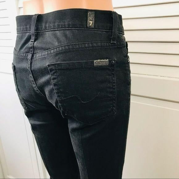 7 FOR ALL MANKIND Black Bootcut Jeans Size 25