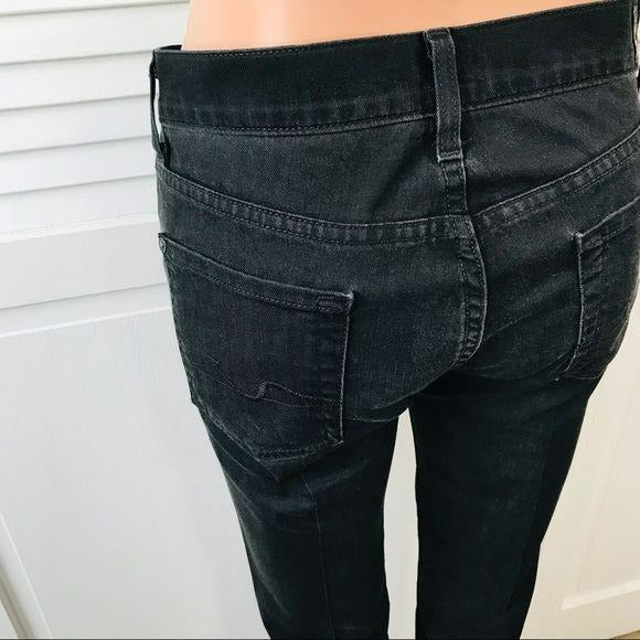 7 FOR ALL MANKIND Black Bootcut Jeans Size 25