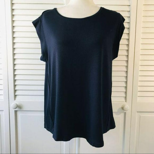 WORKSHOP Navy Blue Short Sleeve Shirt Size M (New with tags)