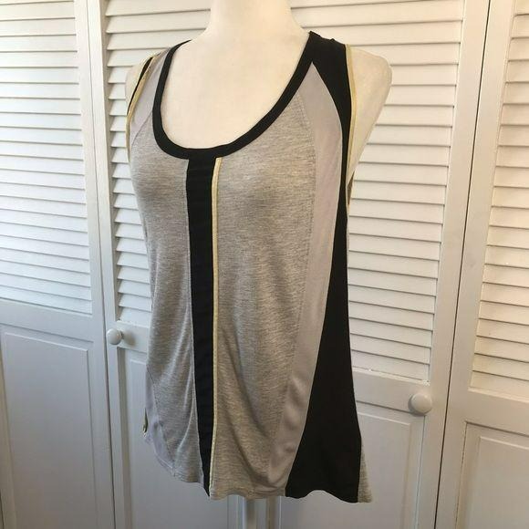 AIKO Sheer Split Back Tank Top Size M