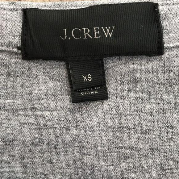 J Crew Gray Cotton Blend Pullover Top Size XS