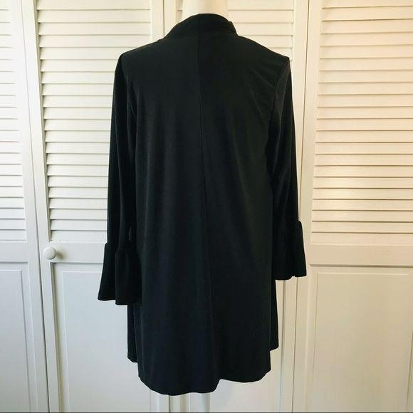 SLINKY BRAND Black Open Front Cardigan Size S