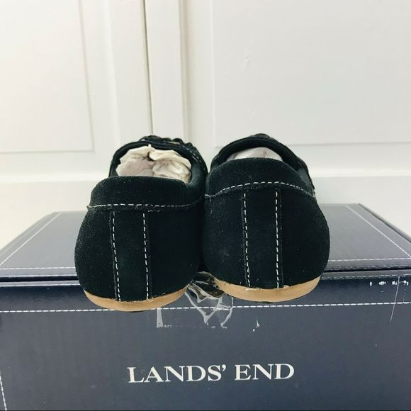 *NEW* LANDS’ END Black Moccasins With Tassel Size 7M