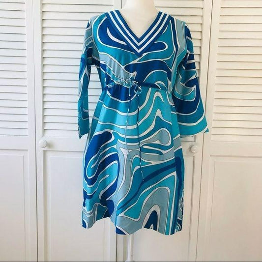 GRETCHEN SCOTT Blue V-Neck Dress Size XS (New with tags)