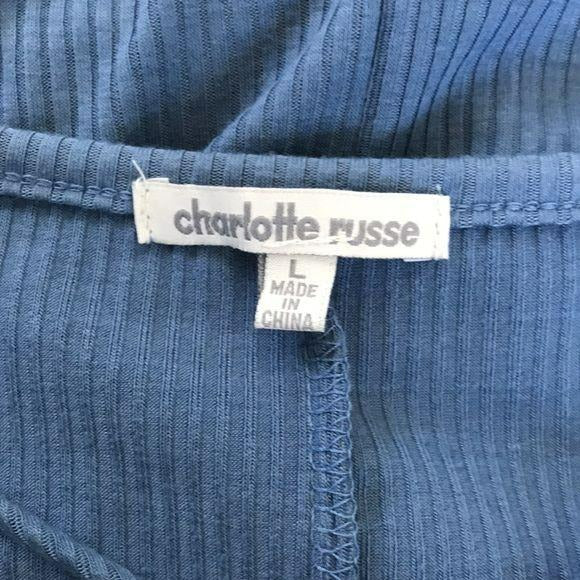 CHARLOTTE RUSSE Criss Cross Front T-shirt Dress Size L