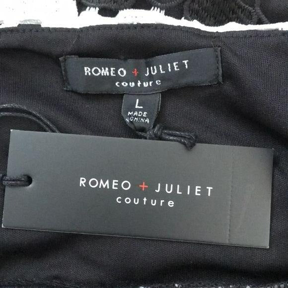*NEW* ROMEO + JULIET COUTURE Black White Dress Size L